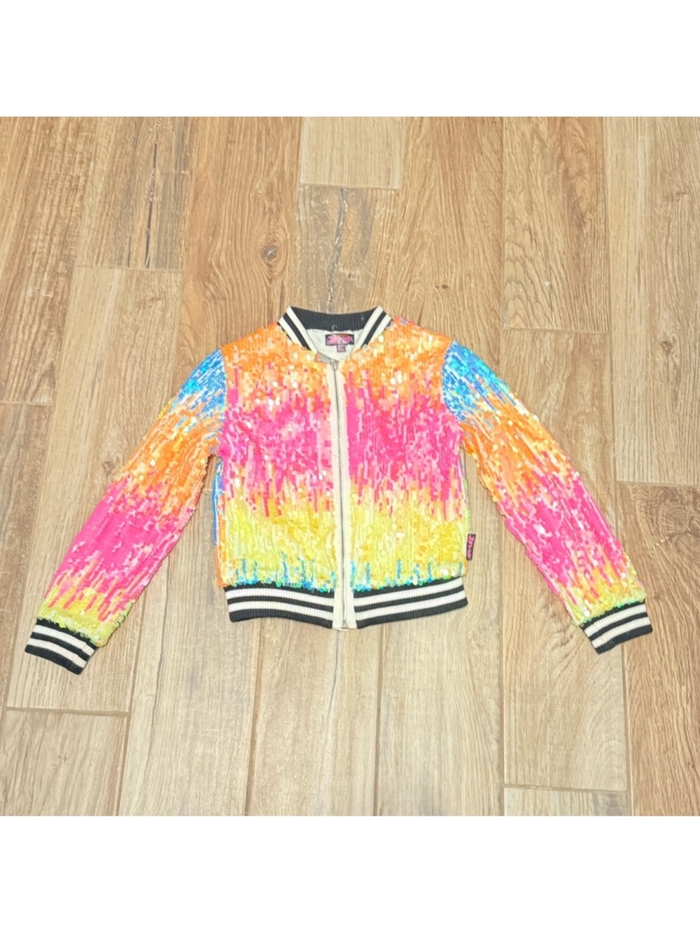 JOJO's Closet Siwa Rainbow Sequin Bomber Jacket